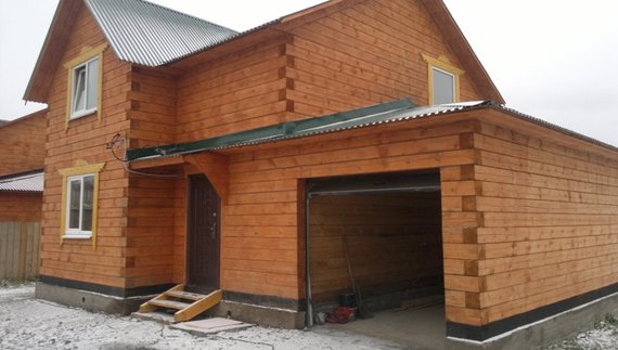 Дом из бруса с гаражом